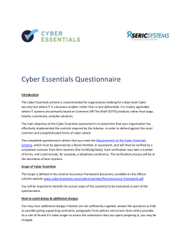 Cyber Essentials Questionnaire