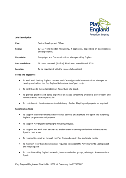 Job Description and Person Specification