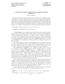 A parallel GMRES version for general sparse matrices