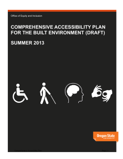 Draft - Comprehensive Accessibility Plan