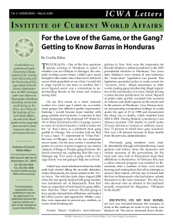 For the Love of the Game, or the Gang? Getting to Know Barras in
