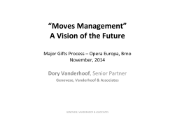 “Moves Management” A Vision of the Future - Opera