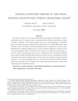 testing consumer theory in the Field