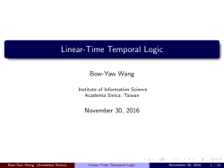 Linear-Time Temporal Logic - Institute of Information Science