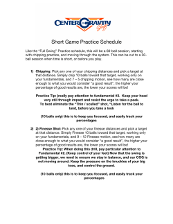 Short Game Practice Schedule