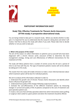 study participant information sheet