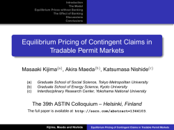 Equilibrium Pricing of Contingent Claims in Tradable Permit Markets