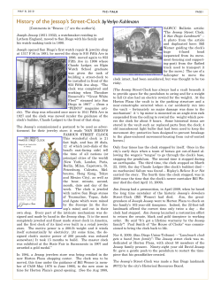 History of the Jessop`s Street Clock