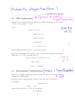 1.4 CDF transformation 1.5 Non