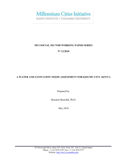 ii. water and sanitation in kisumu