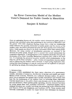 An Error Correction Model of the Median Voter`s