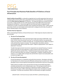 Four Principles that Maximize Public Benefits in P3 Delivery of