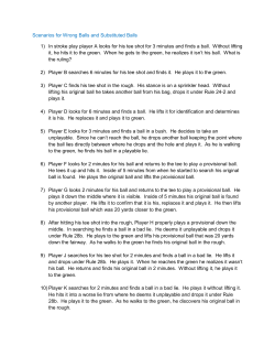 Scenarios for Wrong Ball vs. Substituted Ball and Wrong Place