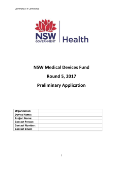 Preliminary application form - NSW Health