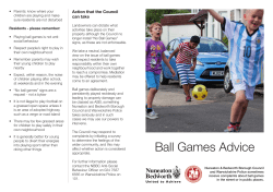 Ball Games Advice.indd - Nuneaton and Bedworth Borough Council