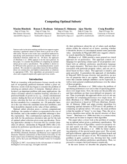 Computing Optimal Subsets