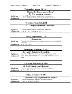 Thursday, September 13, 2012 2.7 continued Big Idea(s)