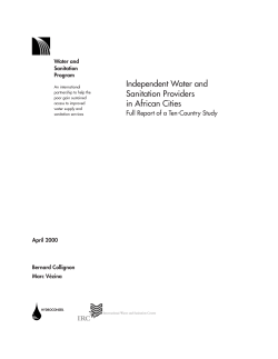 Independent Water and Sanitation Providers in African Cities: Full