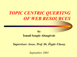 topic centric querying of web information resources