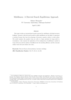 Middlemen: A Directed Search Equilibrium Approach
