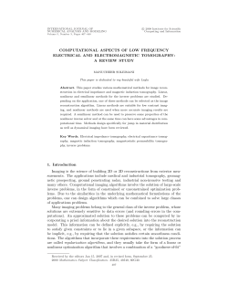 COMPUTATIONAL ASPECTS OF LOW FREQUENCY ELECTRICAL