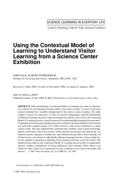 Using the contextual model of learning to understand visitor learning
