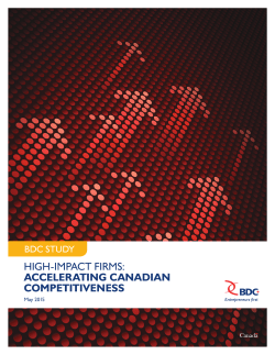 High-impact firms: Accelerating Canadian competitiveness &ndash; BDC