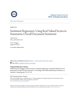 Sentiment Regression: Using Real