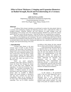 Elasto-Plastic Analysis of Cardiovascular Stents using Finite