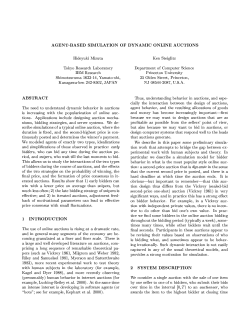 Agent-Based Simulation of Dynamic Online