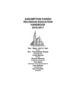 assumption parish religious education handbook 2016-2017