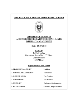 Agents Charter of Demands