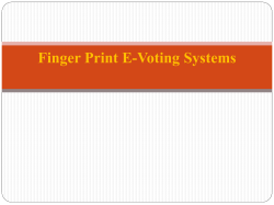 Finger Print E-Voting Systems