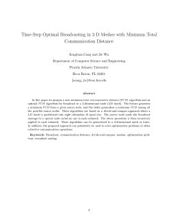 Time-Step Optimal Broadcasting in 3