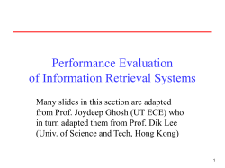 Intelligent Information Retrieval and Web Search