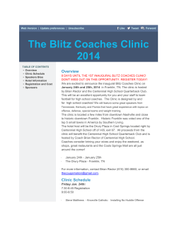 The Blitz Coaches Clinic 2014