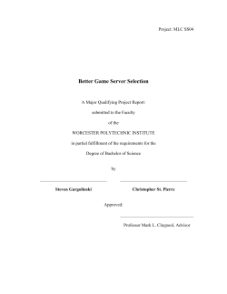 Intro - Computer Science - Worcester Polytechnic Institute