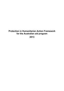 Protection in Humanitarian Action Framework