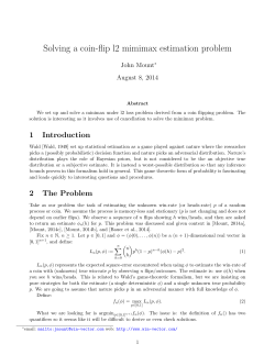 Solving a coin-flip l2 mimimax estimation problem