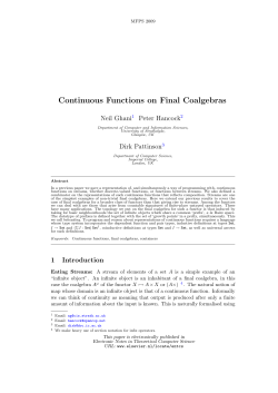 Continuous Functions on Final Coalgebras
