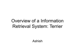 Overview of A Information Retrieval System: Terrier