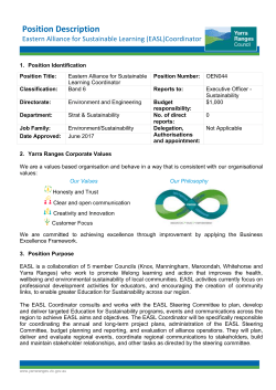 position description - Yarra Ranges Council