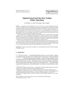 Optimal Search and One Way Trading Online Algorithms