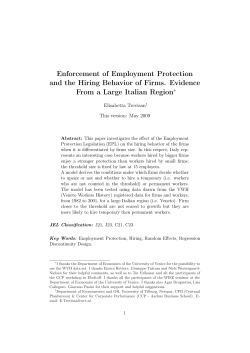 Enforcement of Employment Protection and the Hiring Behavior of