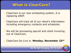 ClearCare Information