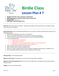 Birdie Lesson 7 - The First Tee of the Triad