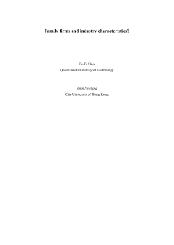 Family firms and industry characteristics