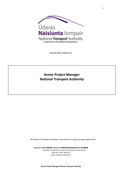 Duties and Responsibilities - National Transport Authority
