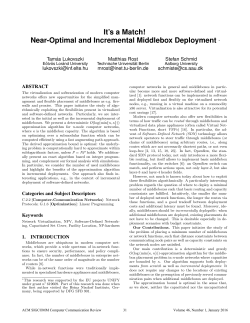 It`s a Match! Near-Optimal and Incremental Middlebox Deployment &lowast;