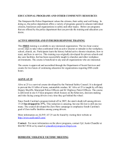 Active Shooter and Intruder Response Training